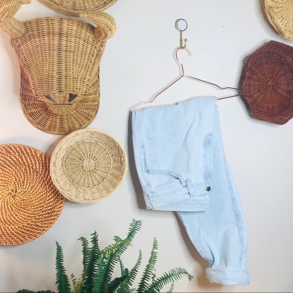 vtg vsco 90s Lee High Waisted Light Wash Jeans - Picture 3 of 4